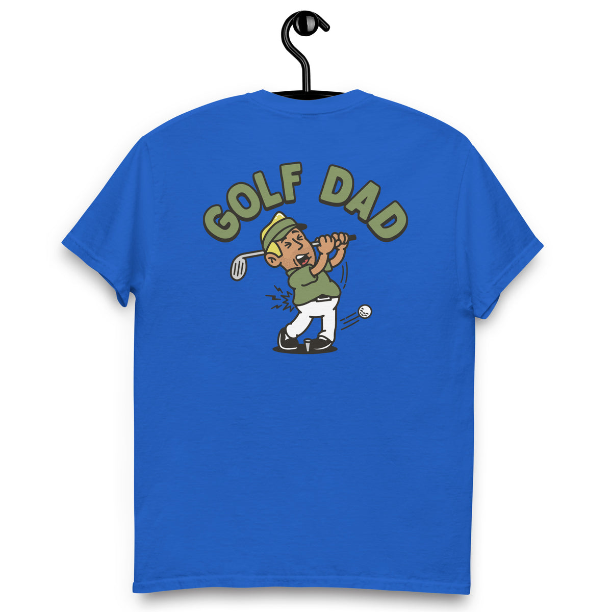 Golf Blond Hair Tan Skin Tone No-Glasses Stubble Dad T-Shirt