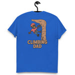 Climbing Blond Hair Dark Skin Tone No-Glasses Moustache Dad T-Shirt