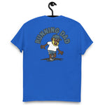 Running Blond Hair Dark Skin Tone No-Glasses Beard Dad T-Shirt