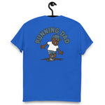 Running Brown Hair Dark Skin Tone Glasses Stubble Dad T-shirt