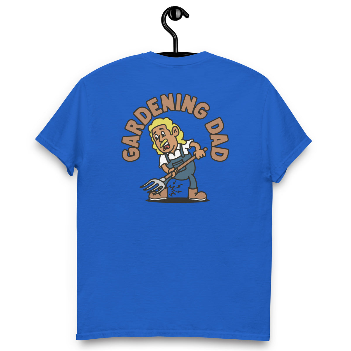 Gardening Blond Hair Tan Skin Tone No-Glasses Long Moustache Dad T-Shirt