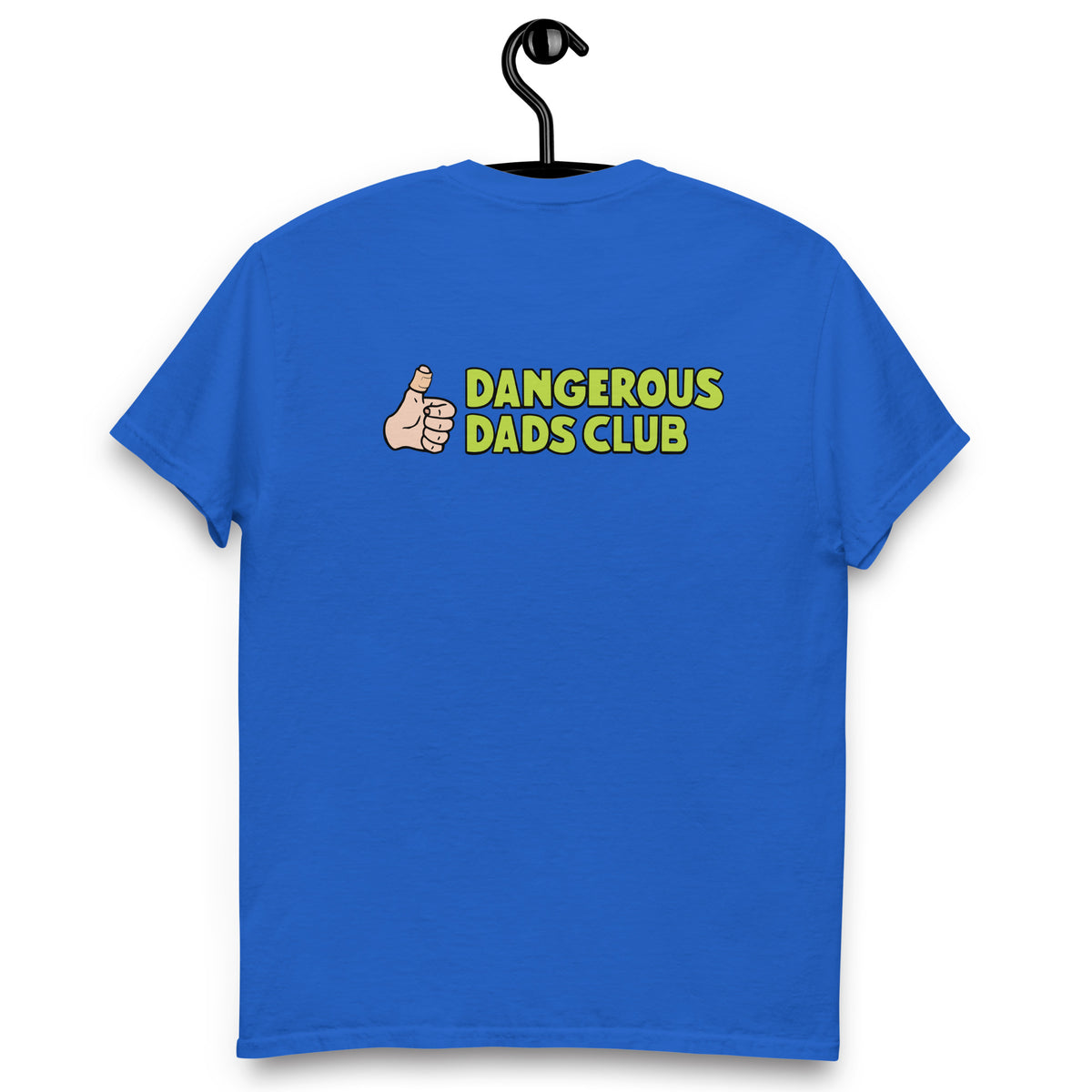 Dangerous Dads Club T-Shirt - L.Green logo with light thumb