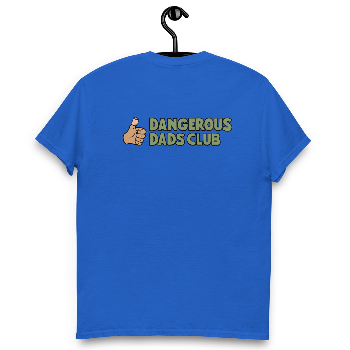 Dangerous Dads Club T-Shirt - Green logo with tan thumb