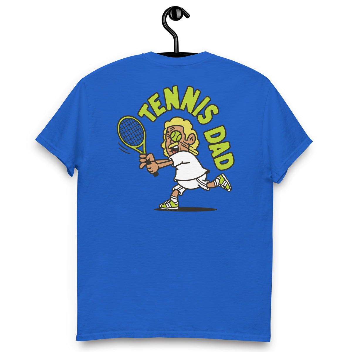 Tennis Blond Hair Tan Skin Tone No-Glasses Long Moustache Dad T-Shirt