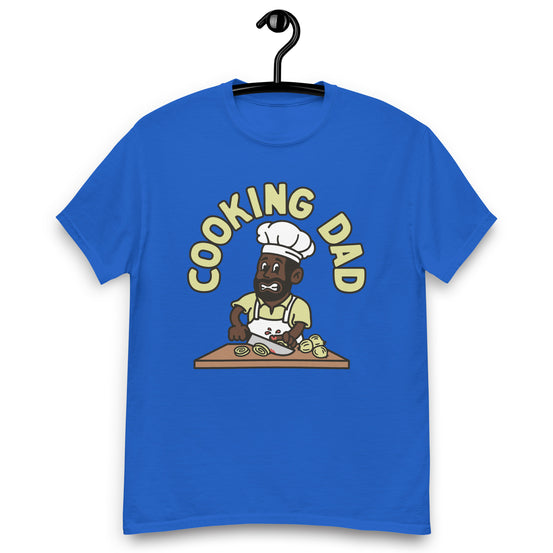 Cooking Black Hair Dark Skin Tone No-Glasses Beard Dad T-Shirt