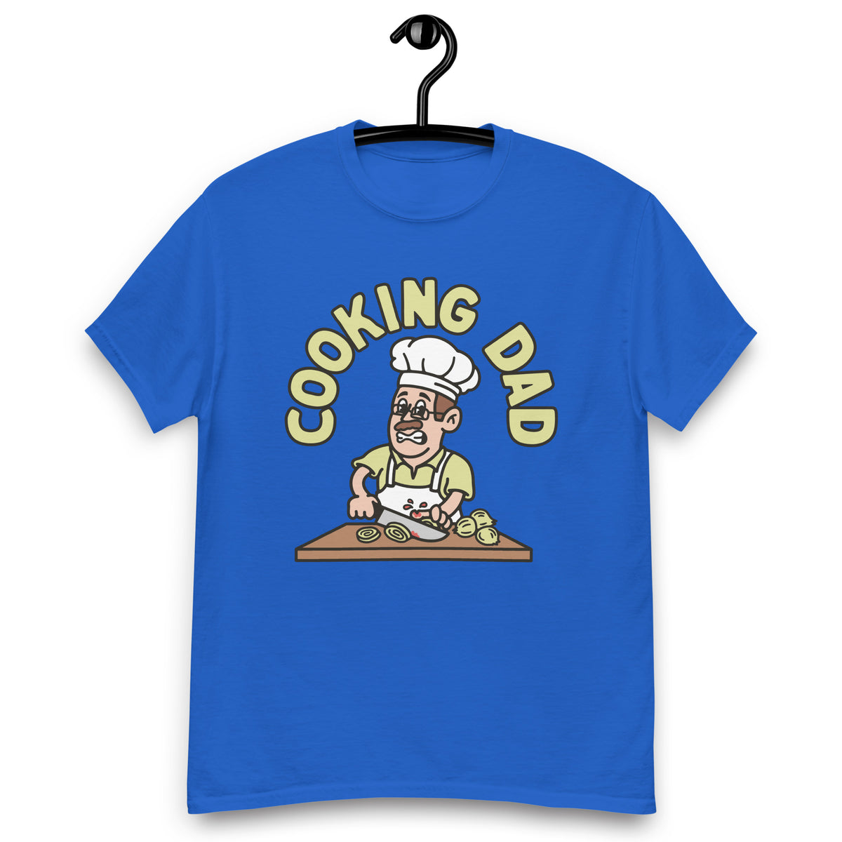 Cooking Brown Hair Light Skin Tone Glasses Moustache Dad T-Shirt