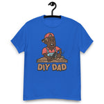 DIY Brown Hair Dark Skin Tone No-Glasses Moustache Dad T-Shirt
