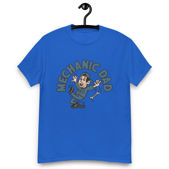 Mechanic Black Hair Light Skin Tone No-Glasses Stubble Dad T-Shirt