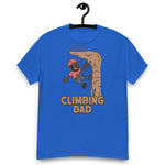 Climbing Black Hair Dark Skin Tone No-Glasses Beard Dad T-Shirt