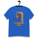 Climbing Blond Hair Dark Skin Tone No-Glasses Beard Dad T-Shirt