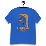 Climbing Brown Hair Dark Skin Tone Glasses Stubble Dad T-Shirt