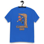 Climbing Brown Hair Light Skin Tone Glasses Beard Dad T-Shirt