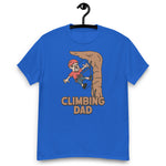 Climbing Brown Hair Light Skin Tone Glasses Moustache & Chin Beard Dad T-Shirt