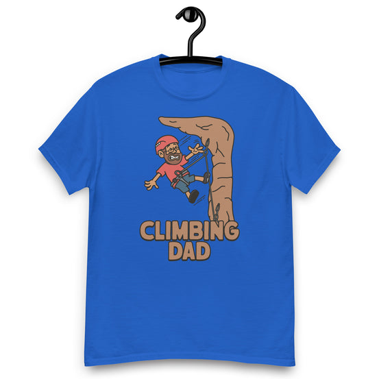 Climbing Brown Hair Tan Skin Tone Glasses Beard Dad T-Shirt