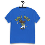 Golf Black Hair Dark Skin Tone No-Glasses Beard Dad T-Shirt
