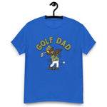 Golf Blond Hair Dark Skin Tone No-Glasses Moustache Dad T-Shirt