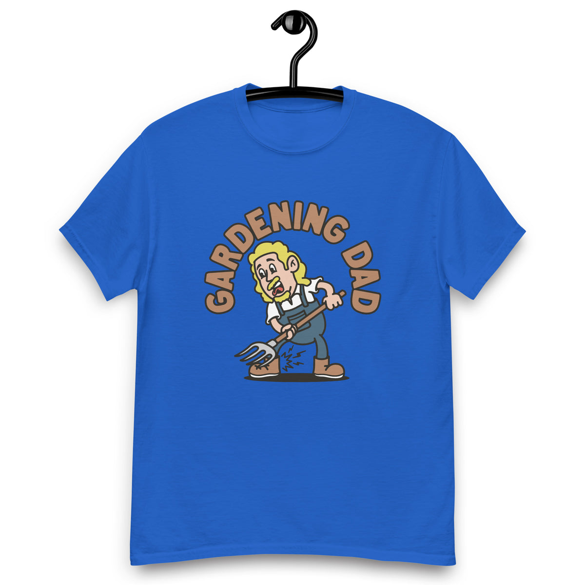 Gardening Blond Hair Light Skin Tone No-Glasses Long Moustache & Chin Beard Dad T-Shirt