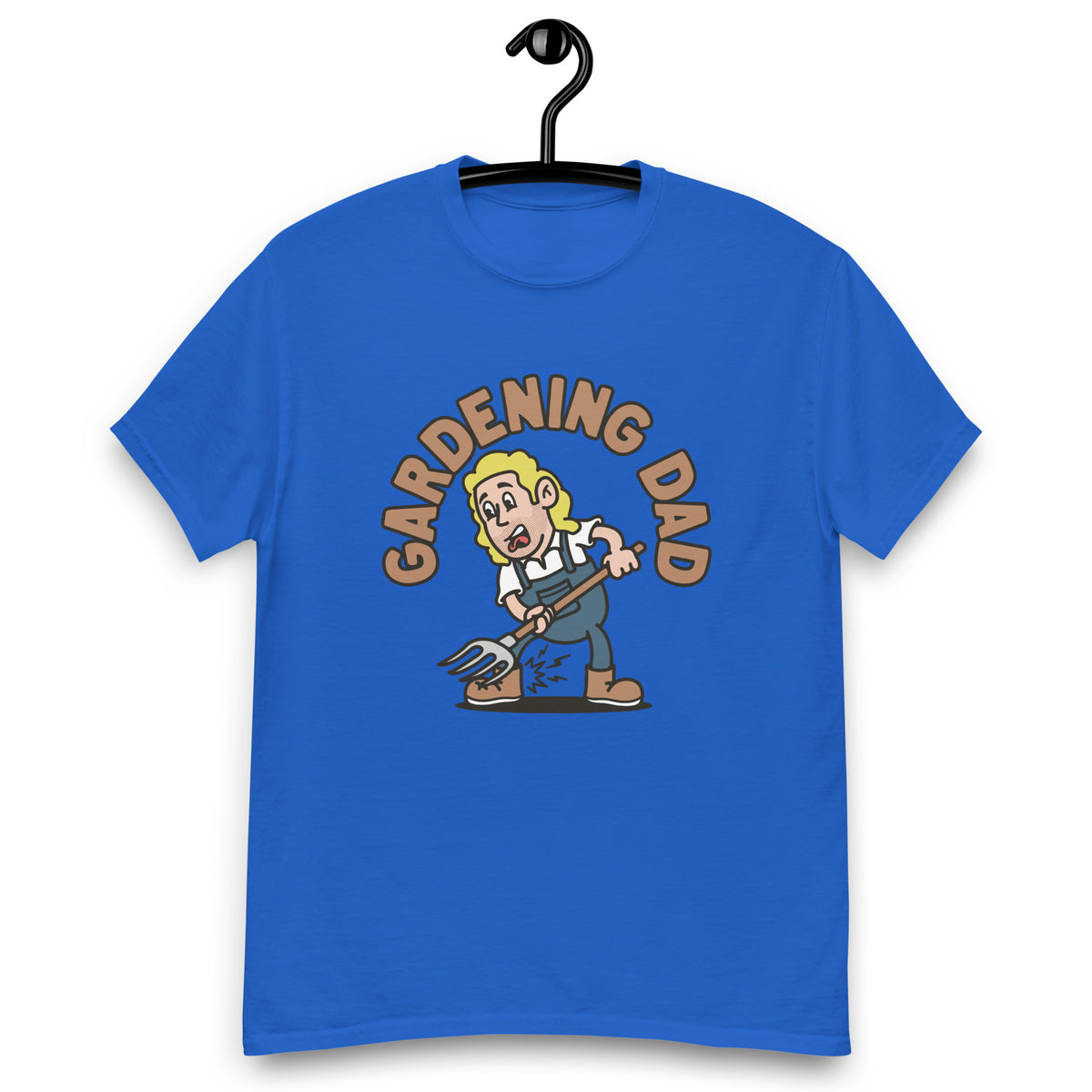 Gardening Blond Hair Light Skin Tone No-Glasses Long Stubble Dad T-Shirt