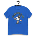 Running Black Hair Light Skin Tone No-Glasses Beard Dad T-Shirt