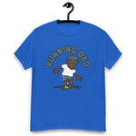 Running Brown Hair Dark Skin Tone No-Glasses Moustache Dad T-Shirt
