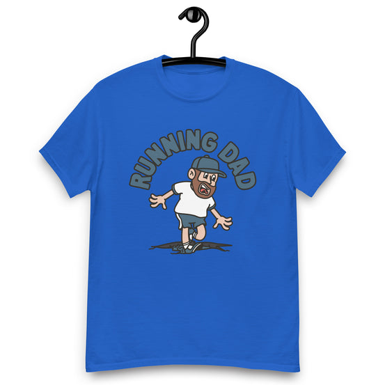 Running Brown Hair Light Skin Tone No-Glasses Beard Dad T-Shirt