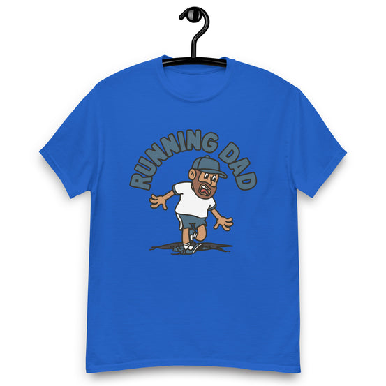 Running Brown Hair Tan Skin Tone No-Glasses Beard Dad T-Shirt