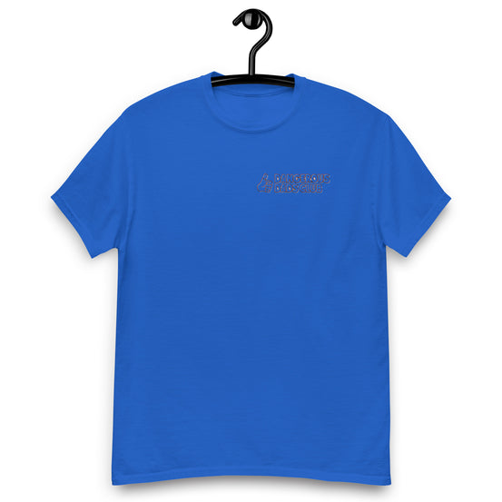 Dangerous Dads Club T-Shirt - red-blue outline logo