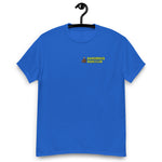 Tennis Brown Hair Dark Skin Tone Glasses Bald Stubble Dad T-Shirt