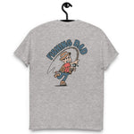 Fishing Black Hair Light Skin Tone No-Glasses Stubble Dad T-Shirt