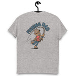 Fishing Black Hair Tan Skin Tone No-Glasses Moustache Dad T-Shirt