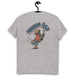 Fishing Brown Hair Dark Skin Tone No-Glasses Beard Dad T-Shirt