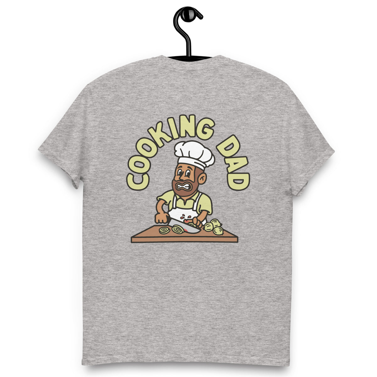 Cooking Brown Hair Tan Skin Tone No-Glasses Beard Dad T-Shirt