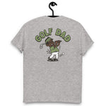 Golf Black Hair Dark Skin Tone Glasses Stubble Dad T-Shirt