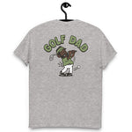 Golf Black Hair Dark Skin Tone No-Glasses Beard Dad T-Shirt