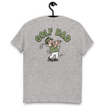 Golf Black Hair Light Skin Tone No-Glasses Moustache Dad T-Shirt