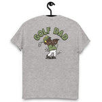 Golf Blond Hair Dark Skin Tone Glasses Stubble Dad T-Shirt