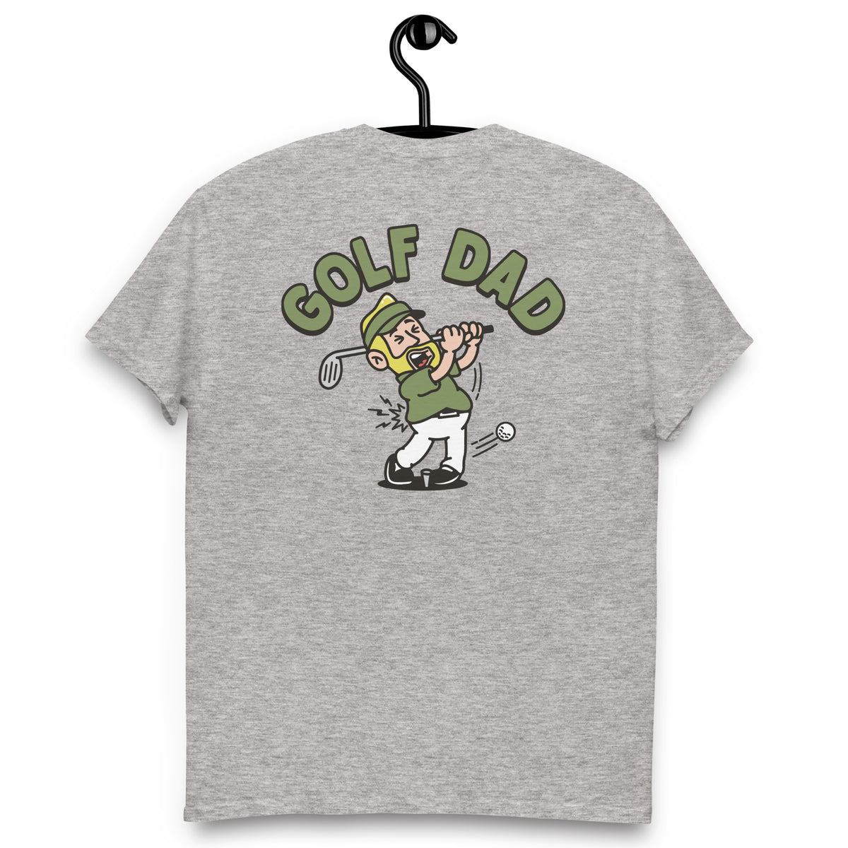 Golf Blond Hair Light Skin Tone No-Glasses Beard Dad T-Shirt