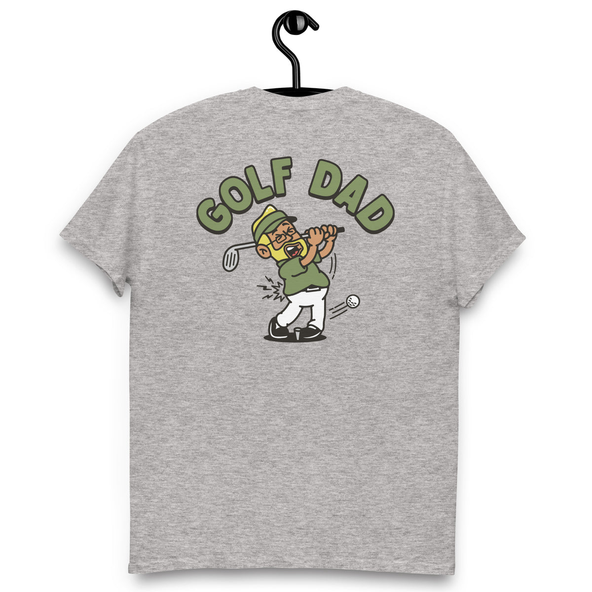 Golf Blond Hair Tan Skin Tone Glasses Beard Dad T-Shirt