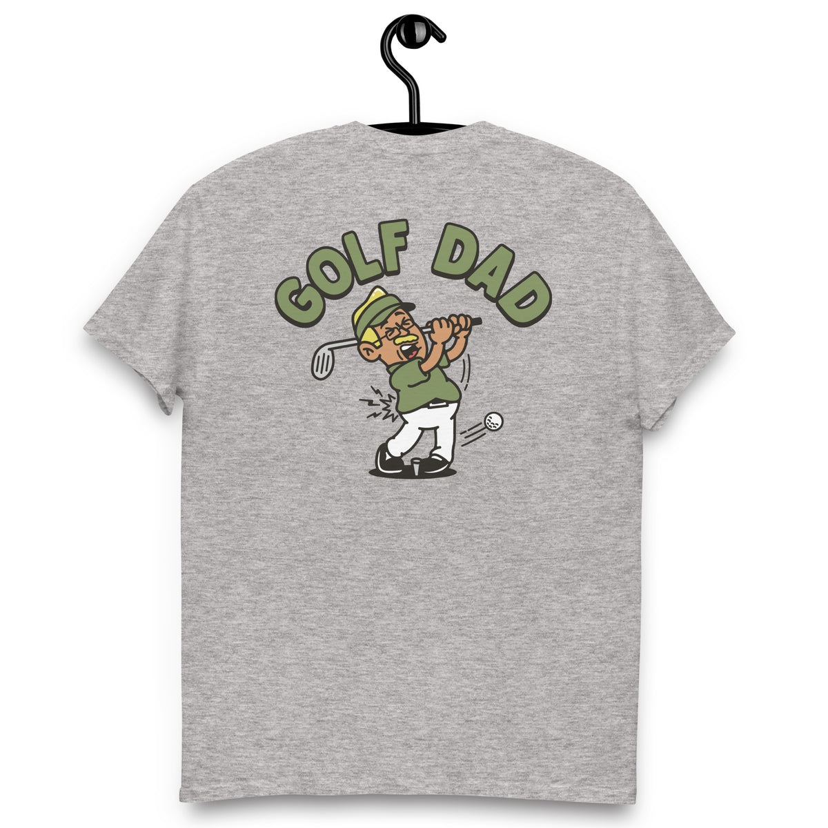 Golf Blond Hair Tan Skin Tone Glasses Moustache Dad T-Shirt