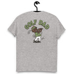 Golf Brown Hair Dark Skin Tone No-Glasses Moustache Dad T-Shirt