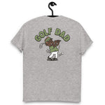 Golf Brown Hair Dark Skin Tone No-Glasses Stubble Dad T-Shirt