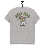 Golf Brown Hair Light Skin Tone No-Glasses Moustache Dad T-Shirt