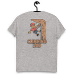 Climbing Brown Hair Tan Skin Tone No-Glasses Stubble Dad T-Shirt