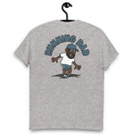 Running Black Hair Dark Skin Tone No-Glasses Beard Dad T-Shirt