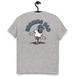 Running Black Hair Light Skin Tone Glasses Beard Dad T-Shirt