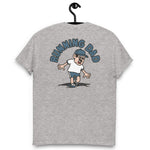 Running Black Hair Light Skin Tone Glasses Moustache Dad T-Shirt