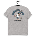 Running Black Hair Light Skin Tone Glasses Stubble Dad T-Shirt