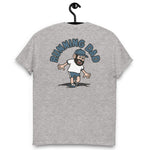 Running Black Hair Light Skin Tone No-Glasses Beard Dad T-Shirt
