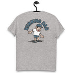 Running Black Hair Light Skin Tone No-Glasses Stubble Dad T-Shirt