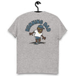 Running Blond Hair Dark Skin Tone No-Glasses Moustache & Chin Beard Dad T-Shirt